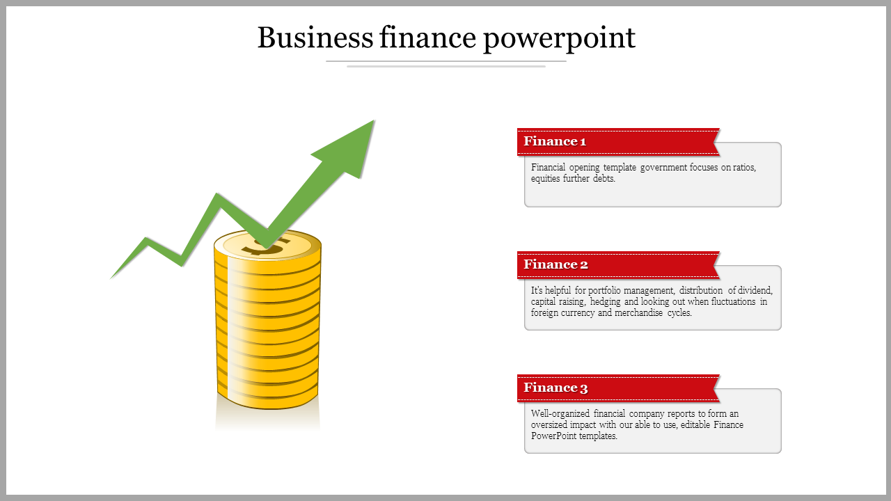 Free - A Three Noded Business Finance Powerpoint